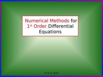 Core Pure - Numerical Methods (for 1st order Differential Equations)