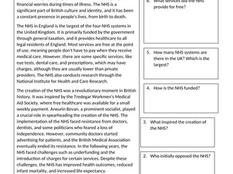 NHS Homework task