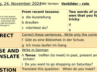 Wen respektierst du?  Edexcel 2026 Higher German  Module 3/unit 3