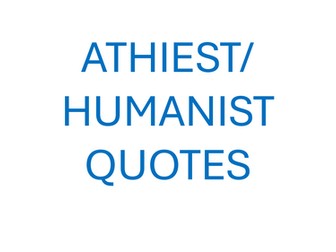 Humanist and Atheist Quotes