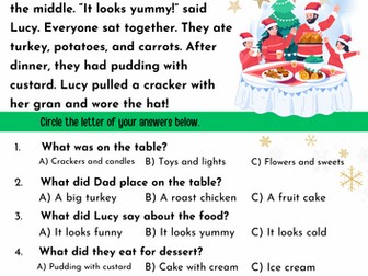 Reading Comprehension | Year 1 | Christmas Pack 2 | Phonics