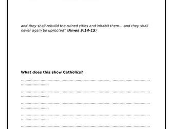 Y8: KS3 CATHOLIC RED: Prophecy and Promise - Why do prophecies talk about a faithful few?