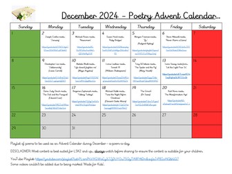 Poetry Advent Calendar (2024)