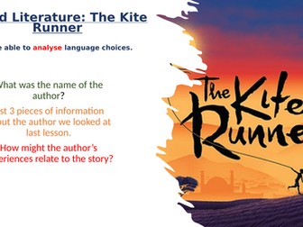 Kite Runner: Language Analysis Lesson