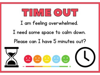 Time Out Support Prompt Card