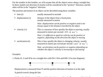 Kinematics (new A level maths)