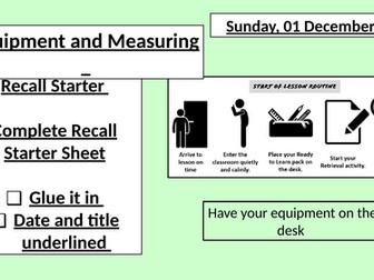 Equipment Lesson