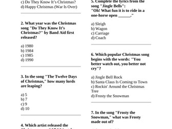 Christmas Music Quiz (Cover)