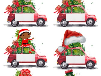 Christmas Car CVC Writing Sheet