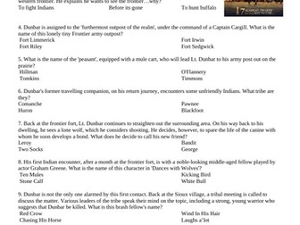 Dances with Wolves Film Worksheet