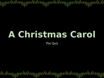 A Christmas Carol quiz