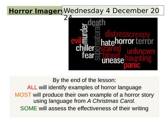 Horror imagery Linked to Christmas Carol