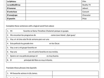 AQA GCSE Spanish: Celebrity Culture