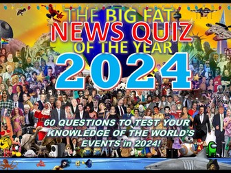 The Big Fat News Quiz of the Year 2024 End of Christmas Term Form Tutor Activity Cover Lesson