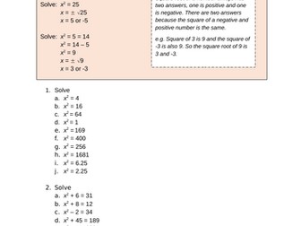 Solving Equations with Powers and Roots