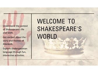 Fun teaching resource for Macbeth KS3