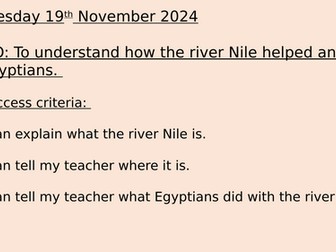 How the river Nile help the egyptians