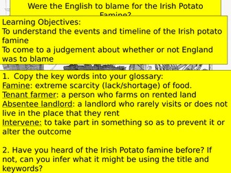 Were the English to blame for the Irish potato famine?