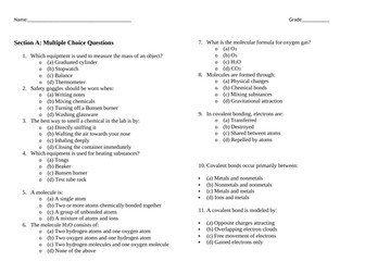 Science stage 9 MCQ