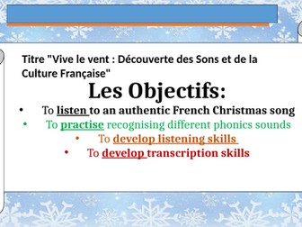 Titre "Vive le vent : Découverte des Sons et de la Culture Française"