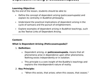 Dependent Arising - GCSE Religious Studies Lesson