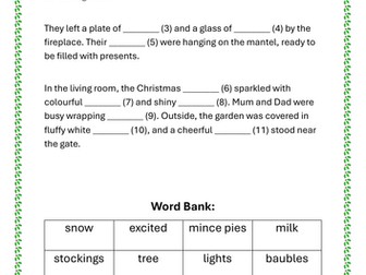 Differentiated Christmas Cloze Passages