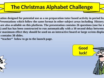 The Christmas Alphabet Challenge