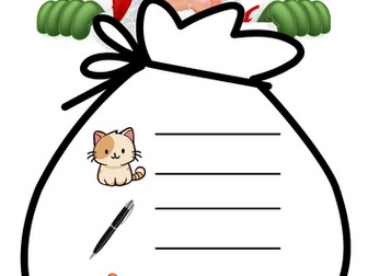 Christmas CVC writing template