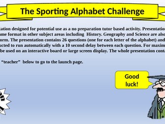 The Multi Sports Alphabet Challenge