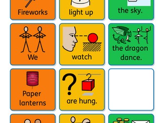 Chinese new year colourful semantics.