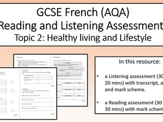 Assessments- Topic 2: Healthy living and Lifestyle- GCSE French