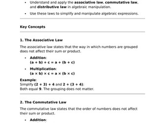 The Basic Processes of Algebra - GCSE Further Maths