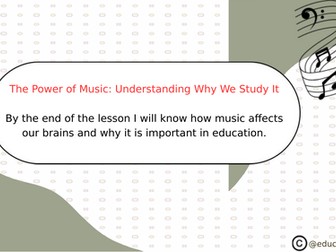 Why do we study music?