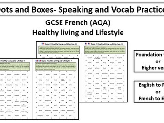 Dots and Boxes- Healthy living and Lifestyle- GCSE French