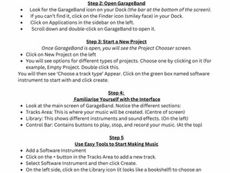 Garageband: How to Guide