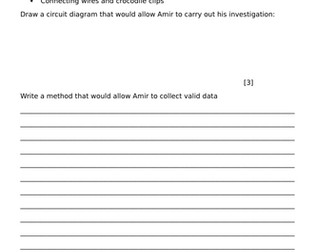 Resistance of a wire exam style questions