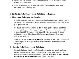 La Convivencia de las Religiones - A-Level Spanish Lesson