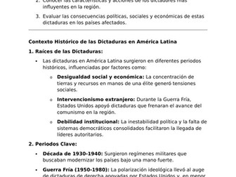 Dictadores Latinoamericanos - A-Level Spanish Lesson