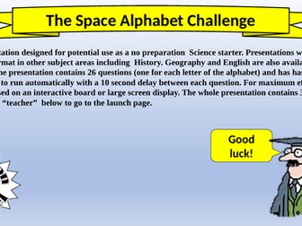 The Space Alphabet Challenge