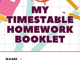 Timestables homework book (2,3,4,5,10 and 11)