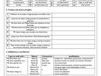 Friends - Mis amigos - Spanish GCSE (4 Worksheets)
