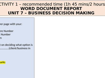 BTEC LEVEL 3 BUSINESS UNIT 7 EXAM GUIDE