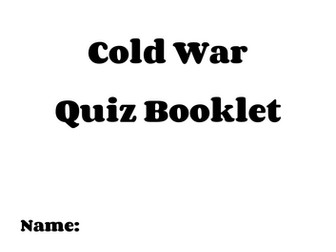 Cold War Revision Quiz Booklet