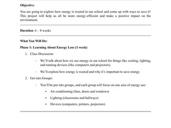 Project-Based Activity on Energy Conservation