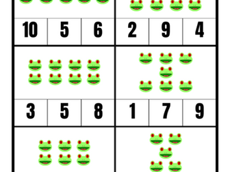 Counting frogs flashcards