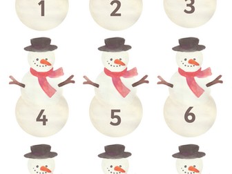 Numbered Snowmen