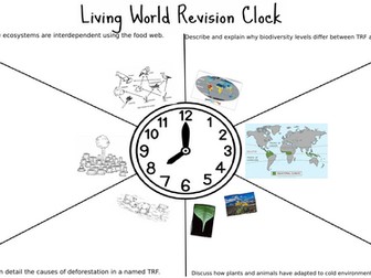 GCSE Geog Living World Revision Clock