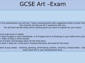 Complete AQA Art Exam Resource 2025