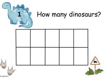 Dinosaur Ten Frames - (1-10)