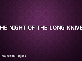 Night of the Long Knives Starter Exercise